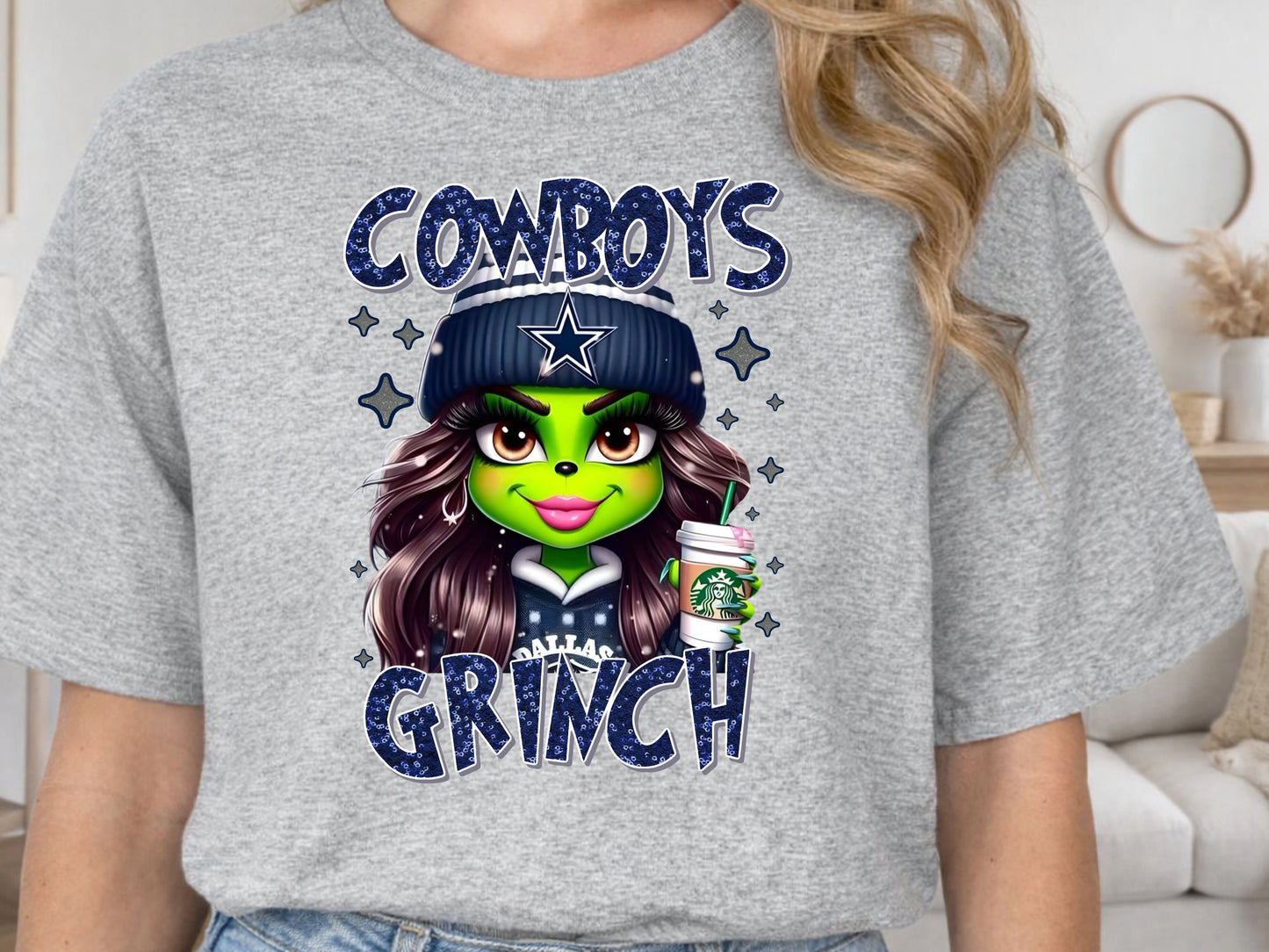 Dallas Cowboys Grinch Football PNG Digital Download Design