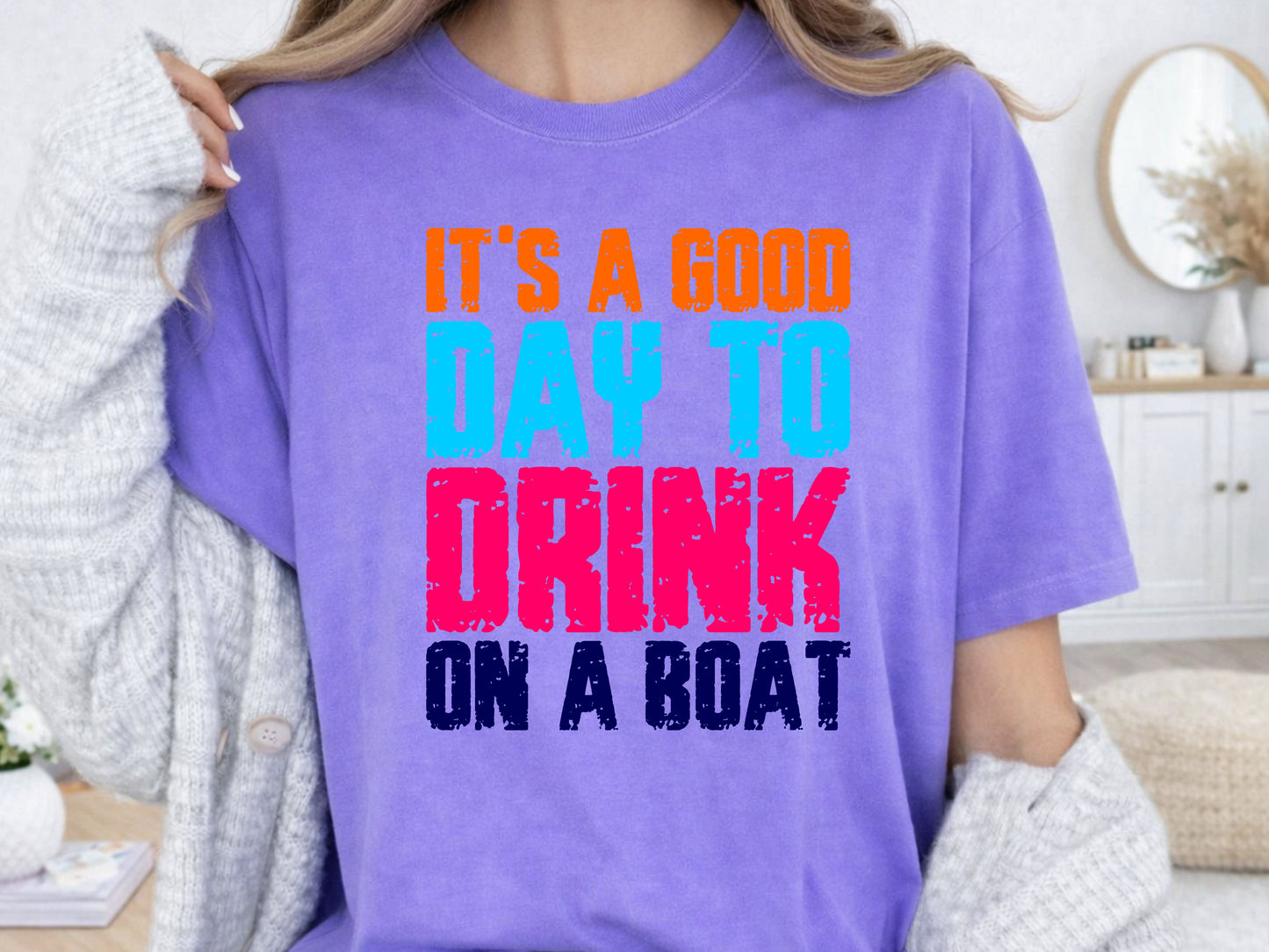 It's a good day to drink on a boat PNG Digital Download Design