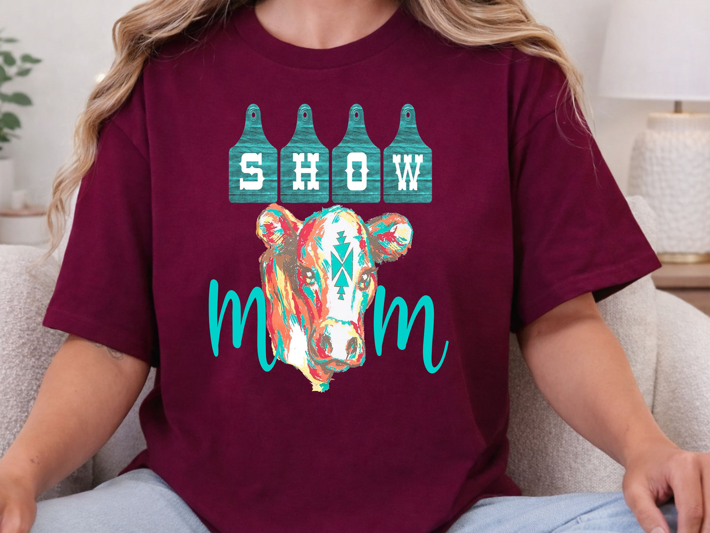 Show Mom Cow PNG Digital Western Download Design