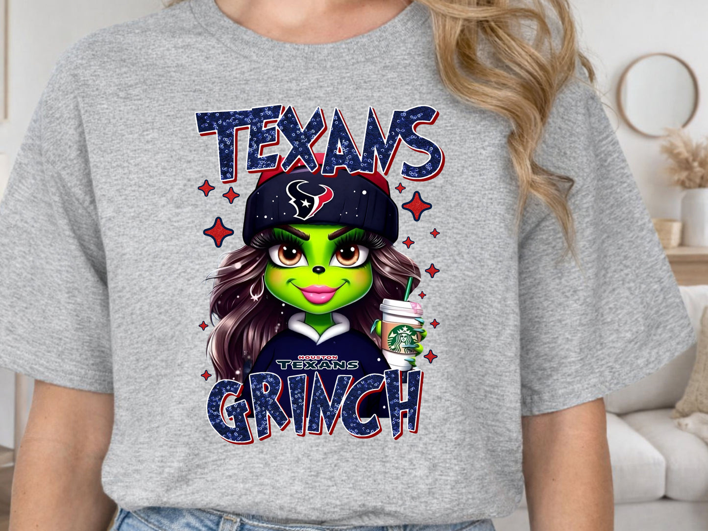 Houston Texans Grinch Girl PNG Digital Download Design