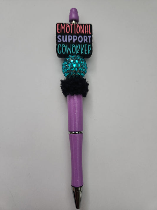 Emotional Support Coworker beaded pen