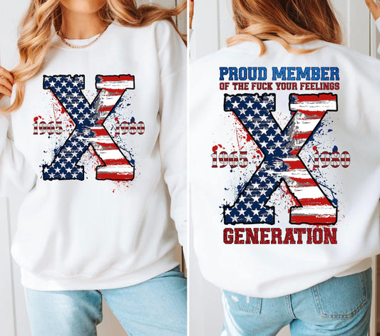 Gen X Dft Print on White T shirt