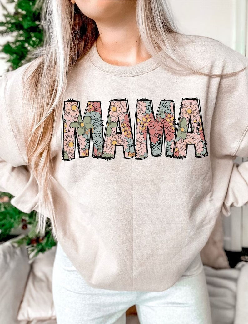 Floral Mama DTF Print Transfer