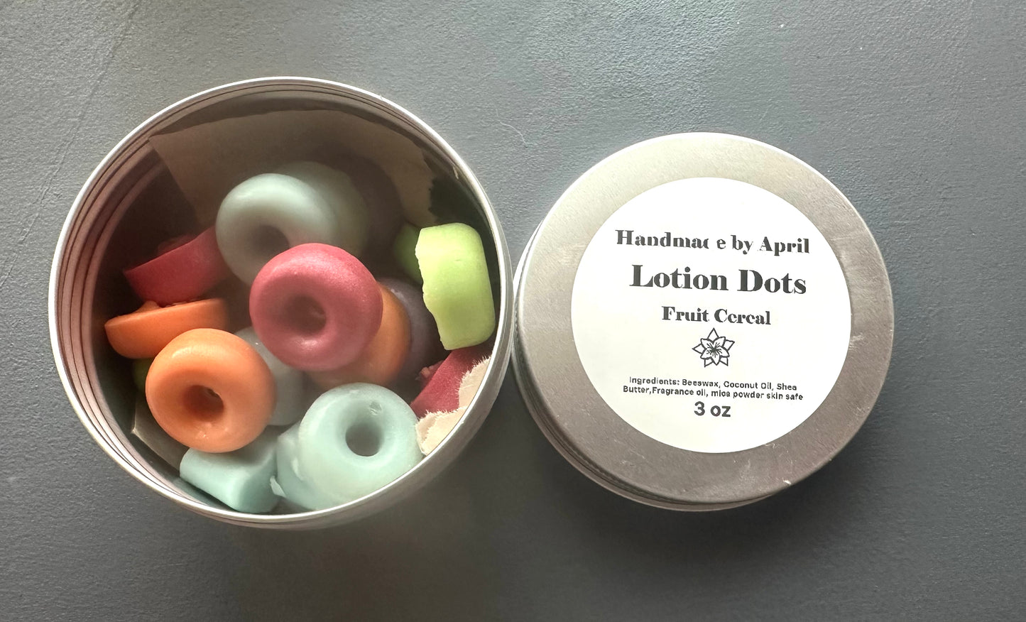Handmade Lotion Dots 3oz tins