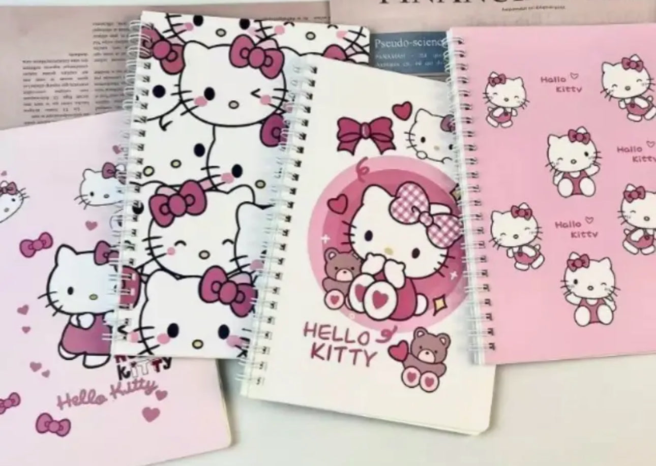 Hello Kitty 4 pack Spiral Notebooks