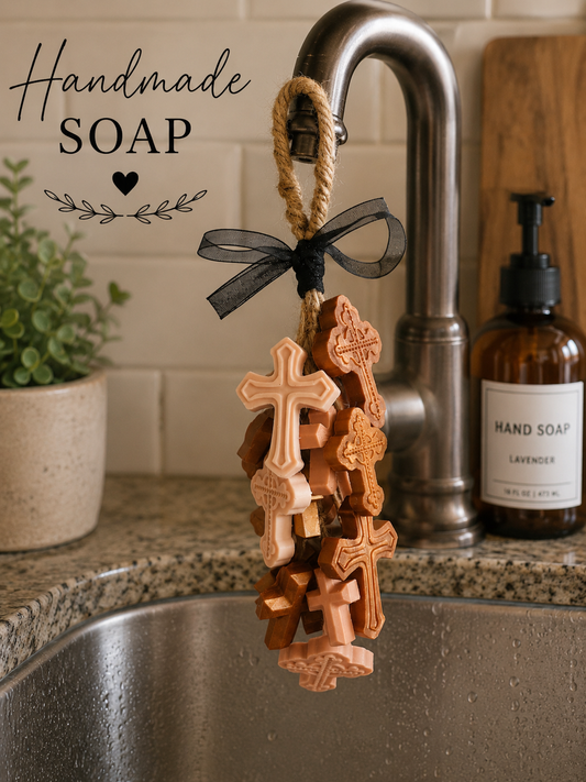 Cross Hanging home made soap