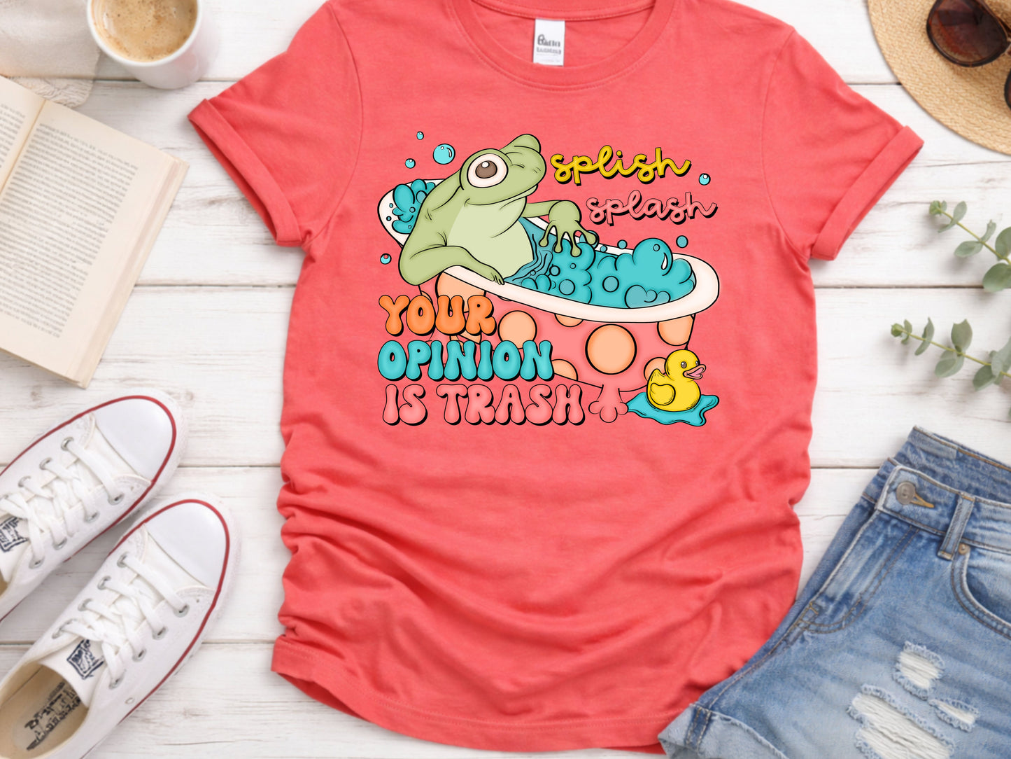 Splish Splash Frog Funny Tub PNG Digital Download Design
