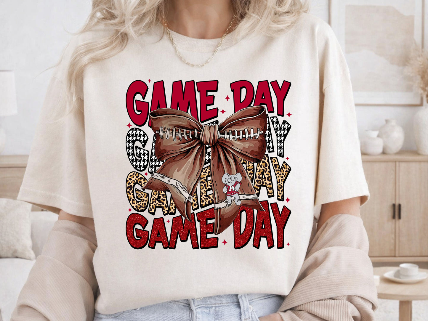 Alabama Crimson Tide Game Day PNG Digital Download Design