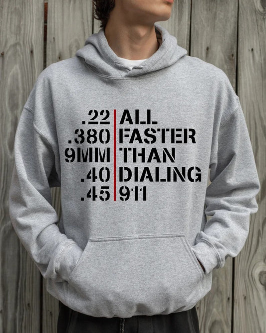 All Faster Than DTF on Ash Hoodie