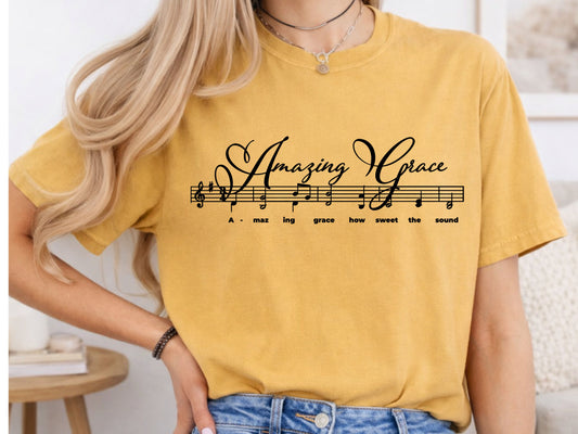 Amazing Grace Music Digital PNG Download Design