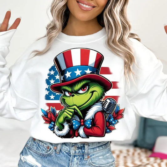 American Grinch Red White and Blue PNG Digital Download Design
