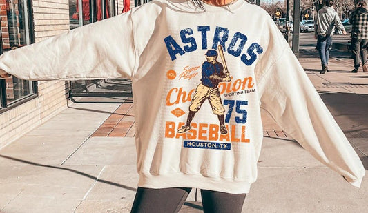 Houston Astros Vintage Baseball DTF Print Transfer