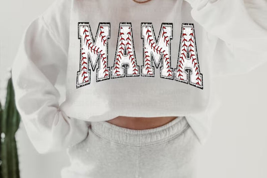 Mama Baseball letters Digital Download PNG DTF