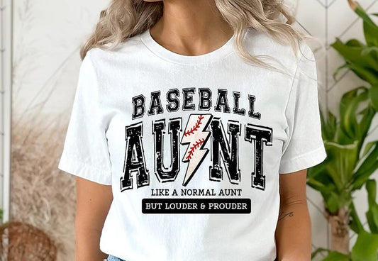 Baseball Aunt, Loud and Proud Baseball DTF Print Transfer