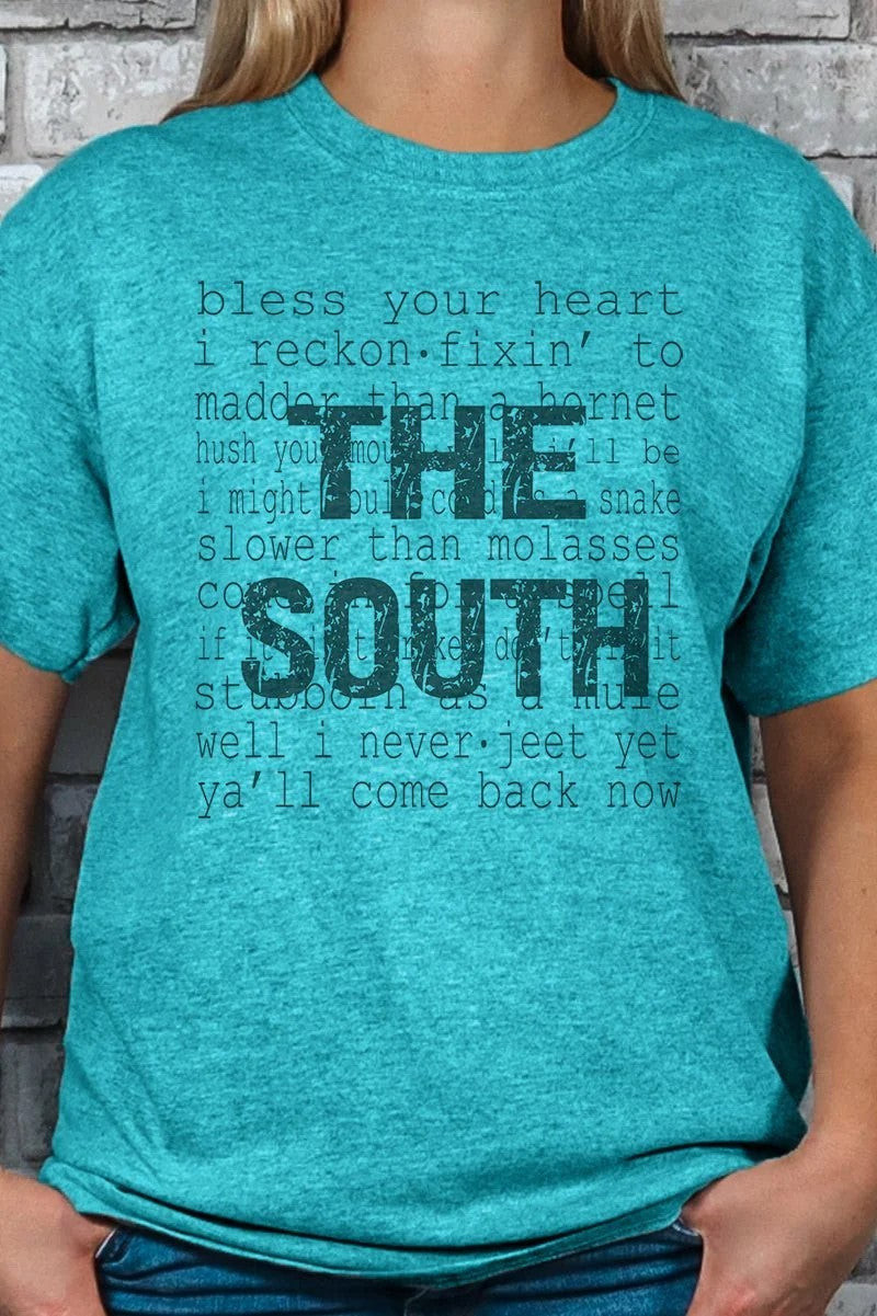 RAISED IN THE SOUTH SOFTSTYLE ADULT T-SHIRT