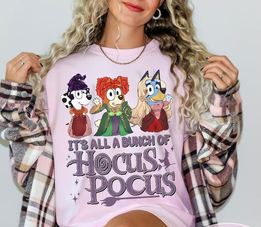 It's All A Bunch of Hocus Pocus Bluey Direct to Film on Comfort Color T-Shirt