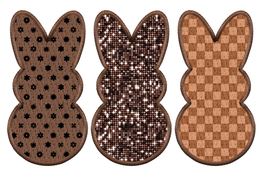 Triple Bunnies Boujee Easter Digital Download PNG Design