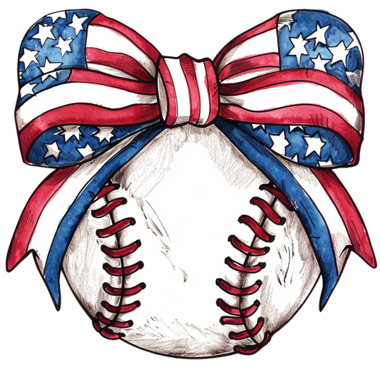 Coquette Flag Baseball Digital Download PNG design