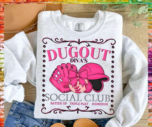 Dugout Diva's Social Club DTF Print Transfer