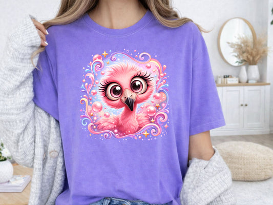 Pink Flamingo Chicken Cute PNG Digital Download Design