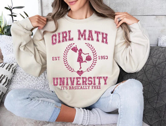 Girl Math DTF on Sand Sweatshirt