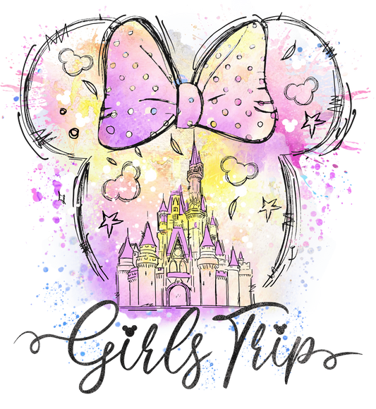 Girls Trip Disney Mouse Digital PNG Download Design Watercolor