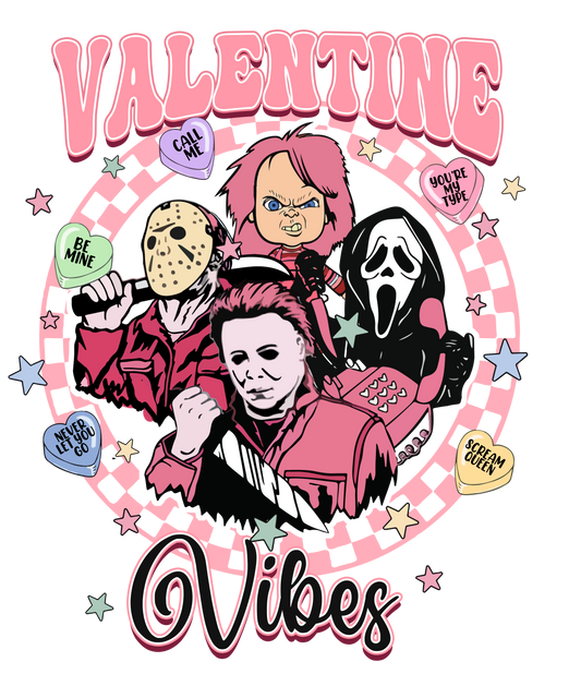 Horror Villains Valentines Digital PNG Download Design