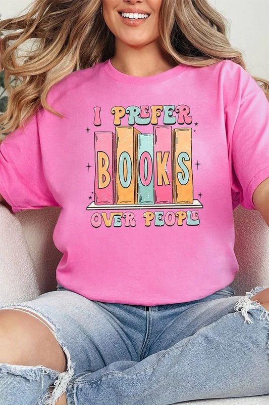 I PREFER BOOKS SHORT SLEEVE RELAXED FIT T-SHIRT