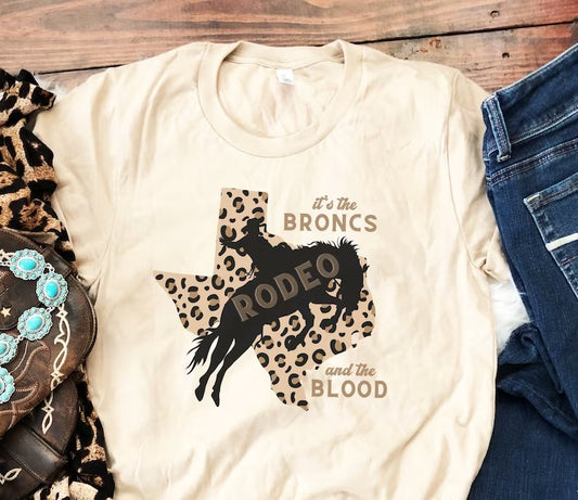 Texas shaped leopard its the broncs DTF Print Transfer