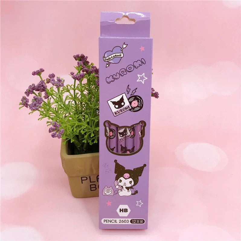 Cartoon 12 Pieces Box Wooden Pencil