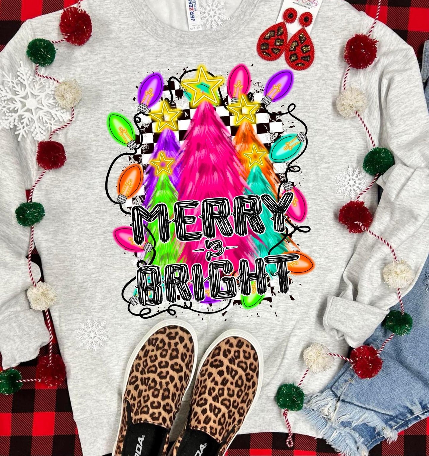 Merry and Bright on Ash Sweatshirt