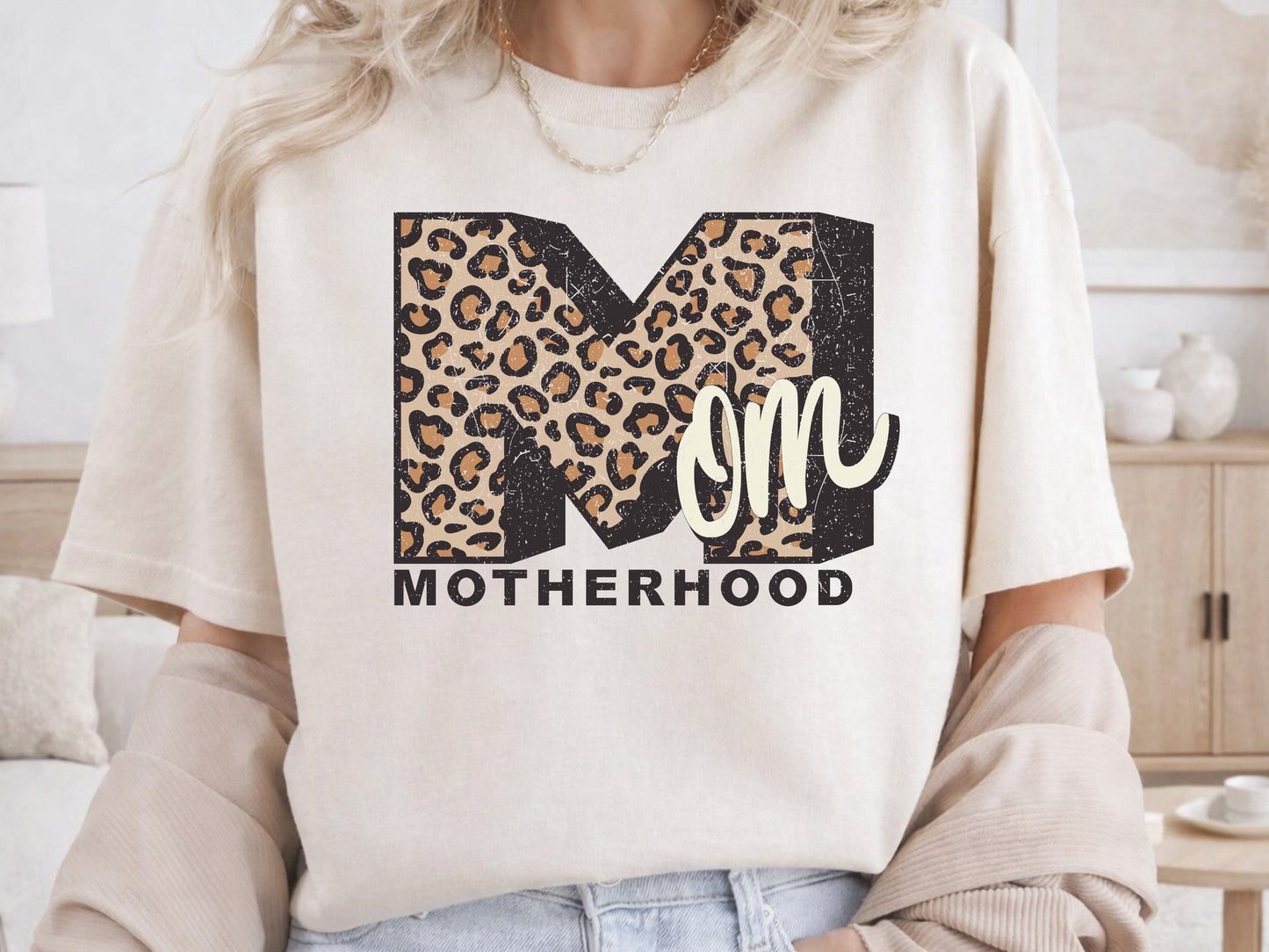 Mom Leopard Motherhood PNG Digital Download Design