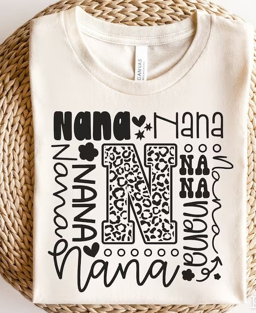 Nana Typography DTF Design Transfer