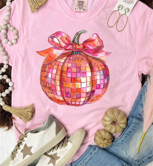 Watercolor Disco Pumpkin Blossom Comfort Color Direct to Film