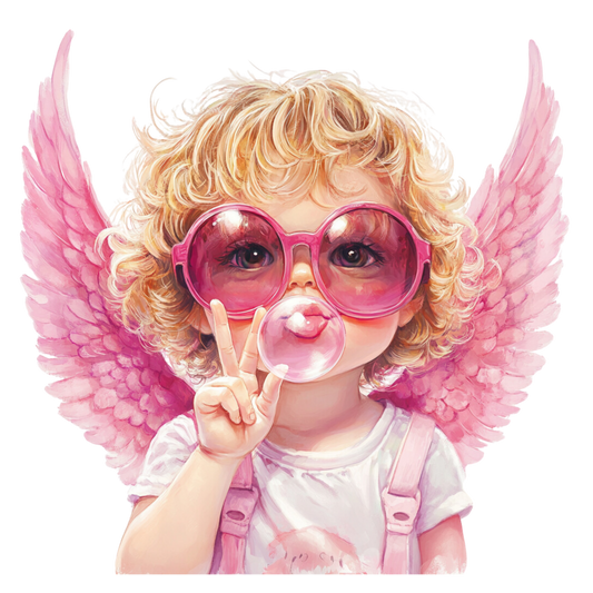 Retro Cupid Valentine's Digital Download PNG Design
