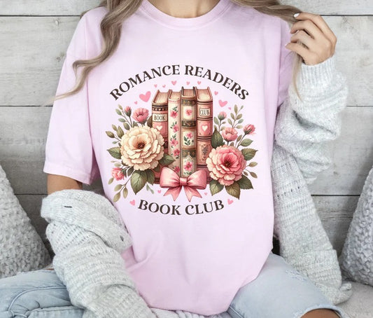 Romance Readers Book Club Direct to Film Light Pink T-Shirt