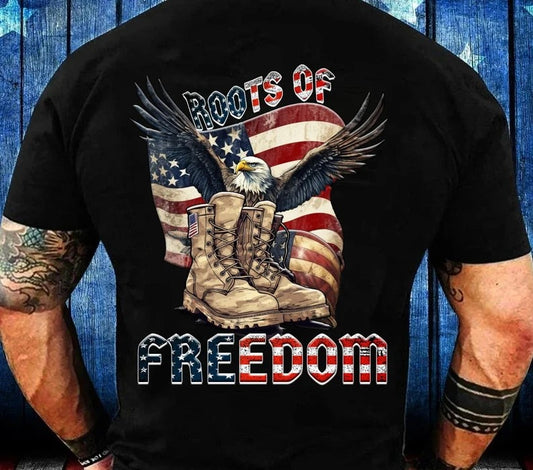 Roots Of Freedom Flag, Boots DTF Print Transfer