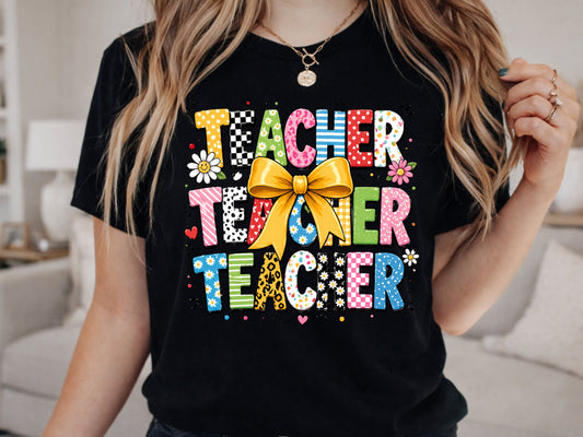Teacher Teacher Teacher Digital Download Design PNG