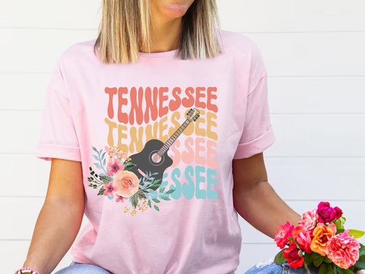 Tennessee Tennessee Guitar DTF Transfer Print
