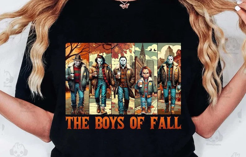 The Boys of Fall on Black T-Shirt