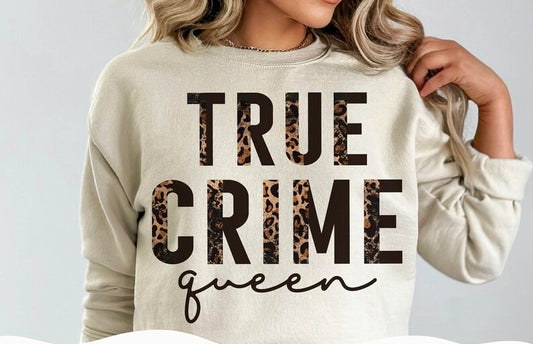 True Crime Queen Half Leopard Grunge DTF Print