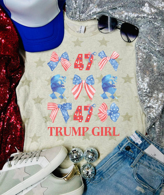 Trump Girl Code Five Star Natural Tee DTF
