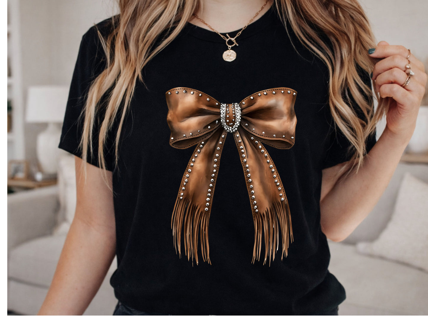 Western Coquette Bow PNG Digital Download Design