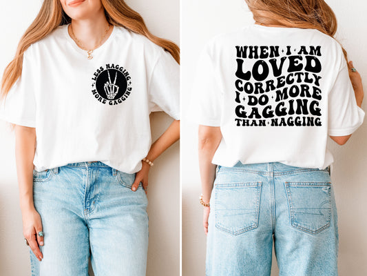 When I am Loved Front Left Chest and Back Digital PNG Download Design