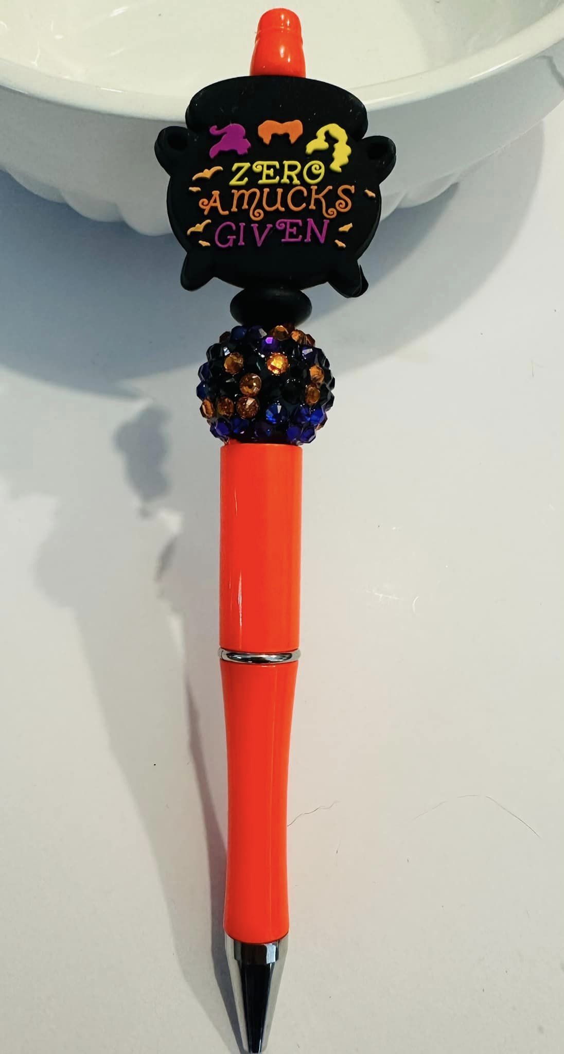 Neon Orange Beaded Pen Zero Amucks Given Hocus Pocus
