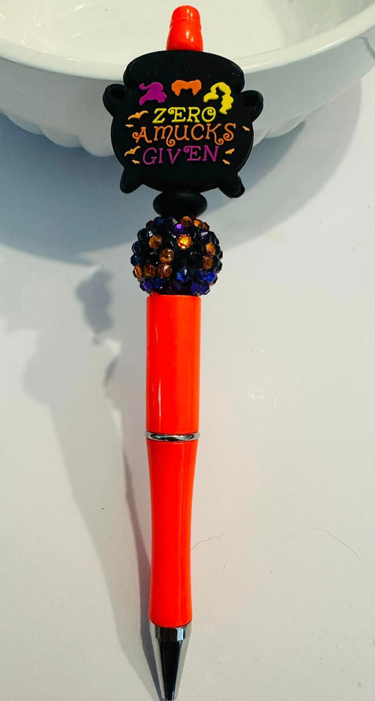 Neon Orange Beaded Pen Zero Amucks Given Hocus Pocus