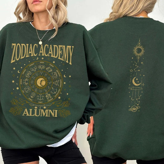 Zodiac Academy Alumni Direct to Film on Green Sweatshirt