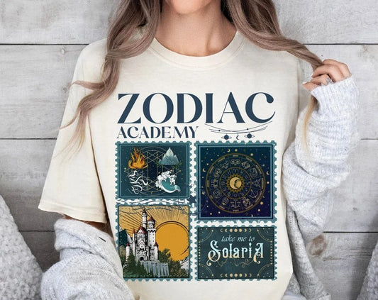 Zodiac Academy Direct to Film Transfer of Ivory T-Shirt